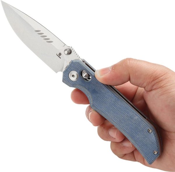 Tenable Knives Eaglestrike Crossbar Lock Blue Micarta