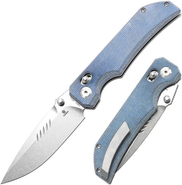 Tenable Knives Eaglestrike Crossbar Lock Blue Micarta