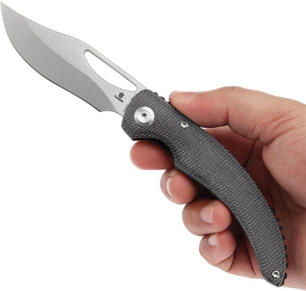 Tenable Gideon Linerlock Black Folding Knife Nitro V Steel