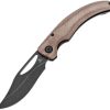 Tenable Knives Gideon Linerlock Brown Folding Knife Nitro V