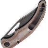 Tenable Knives Gideon Linerlock Brown Folding Knife Nitro V