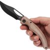 Tenable Knives Gideon Linerlock Brown Folding Knife Nitro V
