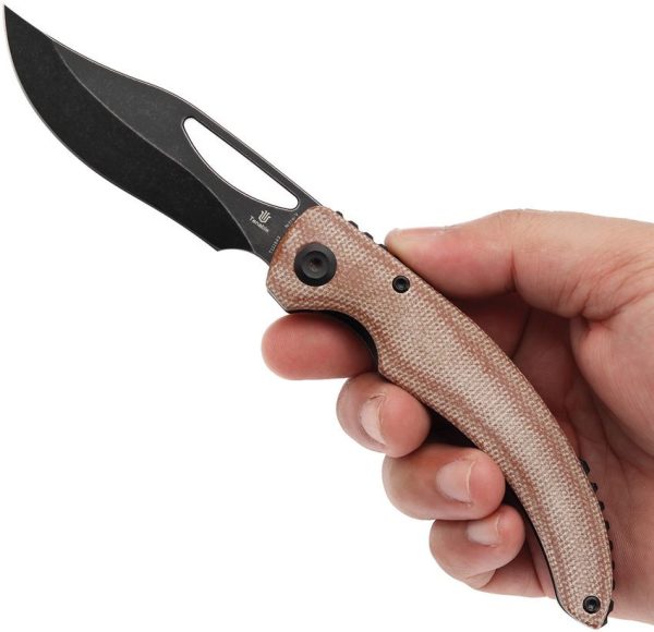 Tenable Knives Gideon Linerlock Brown Folding Knife Nitro V