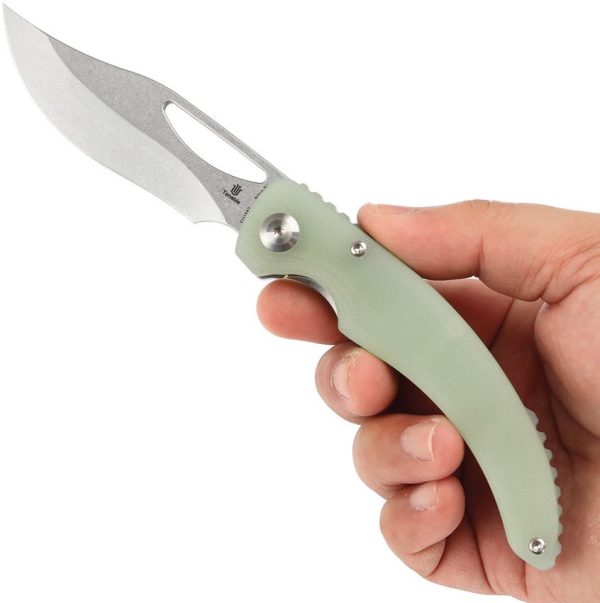 Tenable Gideon Linerlock Jade G10 Folding Knife Nitro V Steel