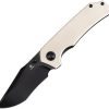 Tenable Knives Fermi Linerlock Ivory Folding Knife 14C28N
