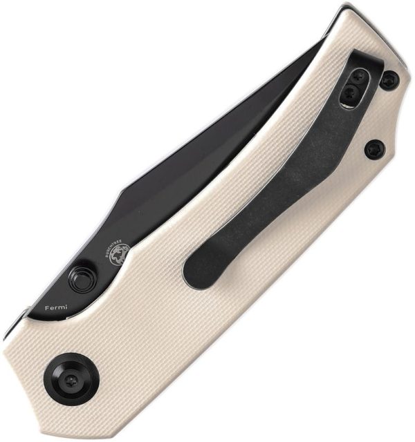 Tenable Knives Fermi Linerlock Ivory Folding Knife 14C28N