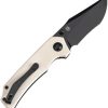 Tenable Knives Fermi Linerlock Ivory Folding Knife 14C28N