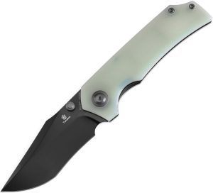 Tenable Fermi Linerlock Jade G10 Folding Knife 14C28N Recurve