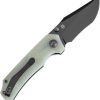 Tenable Fermi Linerlock Jade G10 Folding Knife 14C28N Recurve