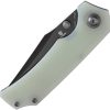 Tenable Fermi Linerlock Jade G10 Folding Knife 14C28N Recurve