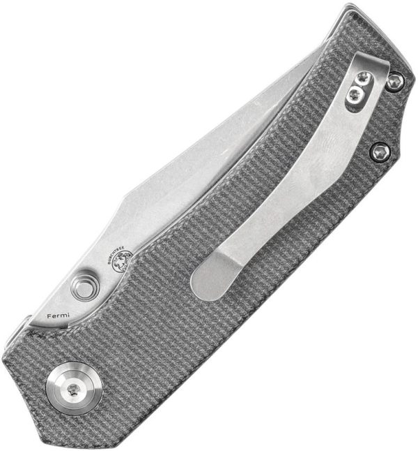 Tenable Fermi Linerlock Black Micarta Folding Knife 14C28N