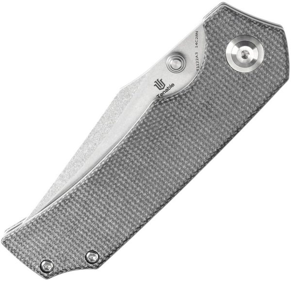 Tenable Fermi Linerlock Black Micarta Folding Knife 14C28N