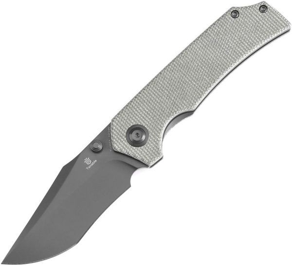 Tenable Fermi Linerlock Green Micarta Folding Knife 14C28N