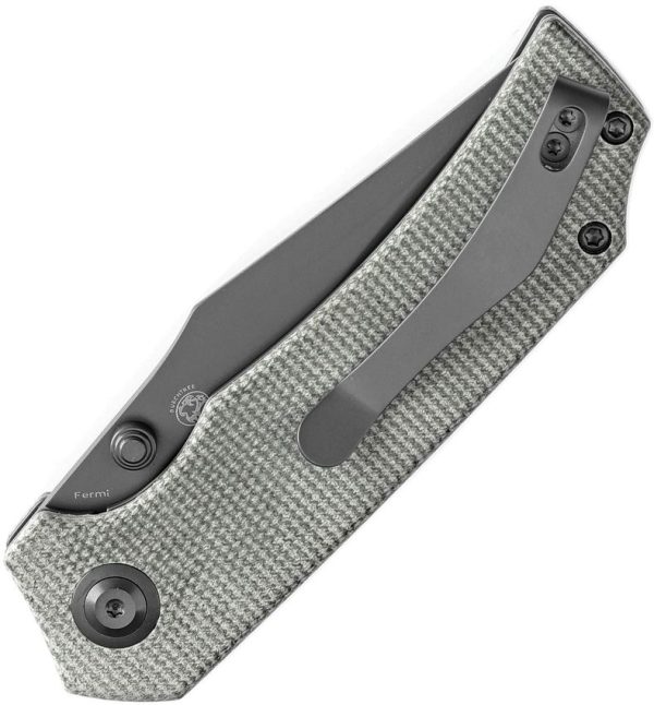 Tenable Fermi Linerlock Green Micarta Folding Knife 14C28N
