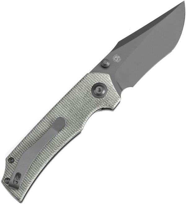 Tenable Fermi Linerlock Green Micarta Folding Knife 14C28N