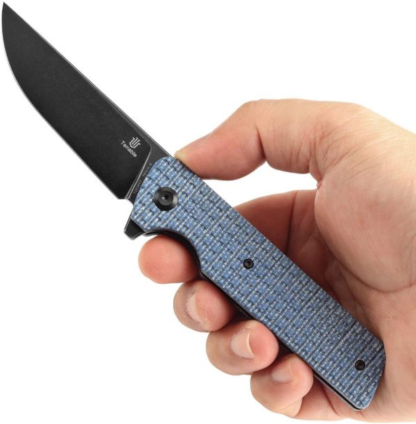 Tenable Anomaly Linerlock Blue Frag Folding Knife Nitro V