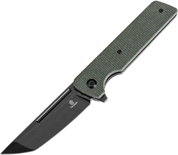 Tenable Anomaly Linerlock Green Micarta Folding Knife Nitro V