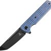 Tenable Anomaly Linerlock Blue Frag Folding Knife Nitro V