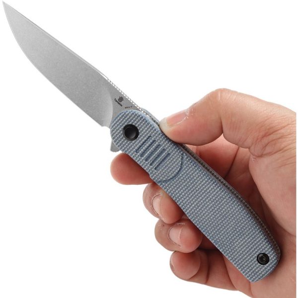 Tenable Einar Linerlock Blue Canvas Folding Knife Nitro V Steel