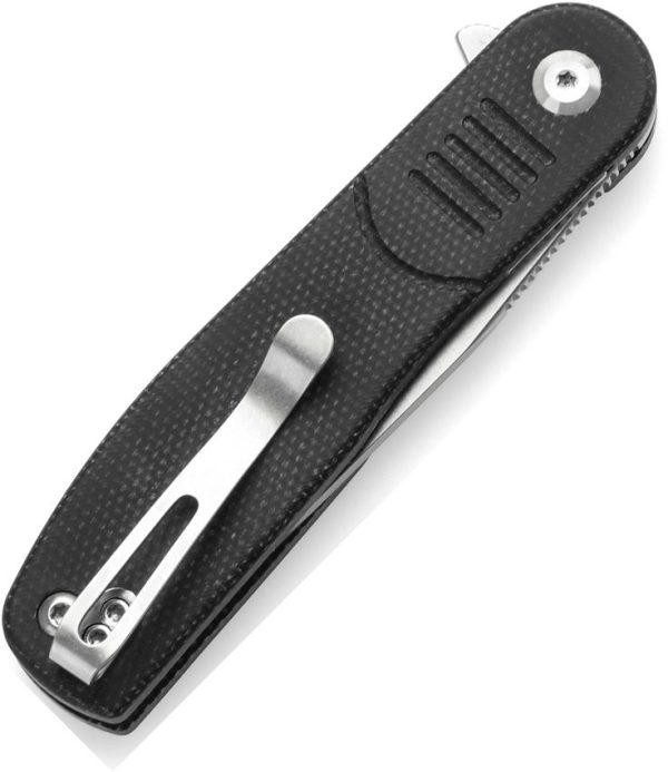 Tenable Einar Linerlock SW Black Folding Knife Nitro V Steel