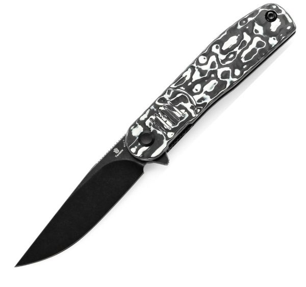 Tenable Einar Linerlock White CF Folding Knife Nitro V