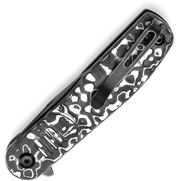 Tenable Einar Linerlock White CF Folding Knife Nitro V