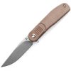 Tenable Einar Linerlock Brown Canvas Folding Knife Nitro V