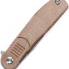 Tenable Einar Linerlock Brown Canvas Folding Knife Nitro V
