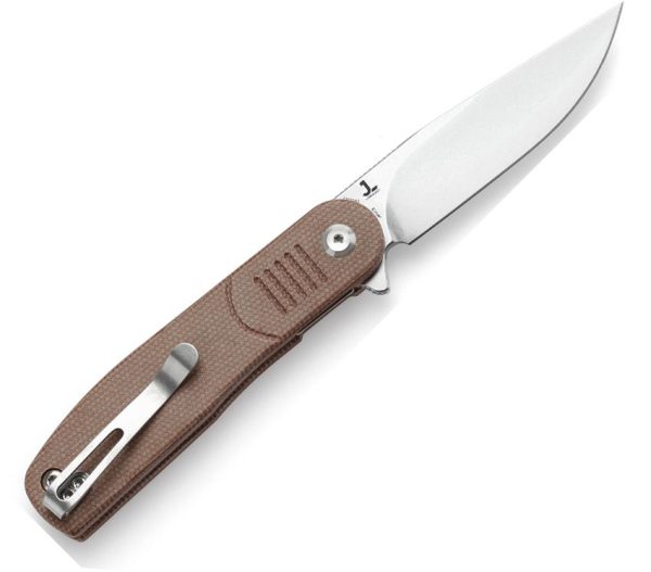 Tenable Einar Linerlock Brown Canvas Folding Knife Nitro V