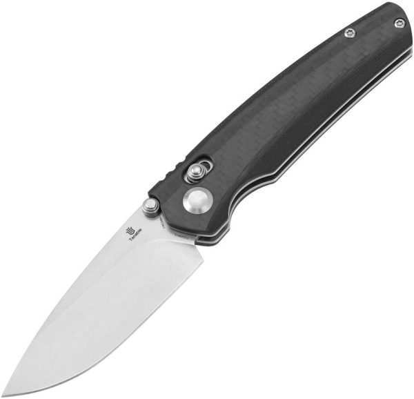 Tenable Raven Crossbar Lock Twill CF Folding Knife 14C28N Sandvik