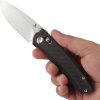 Tenable Raven Crossbar Lock Twill CF Folding Knife 14C28N Sandvik