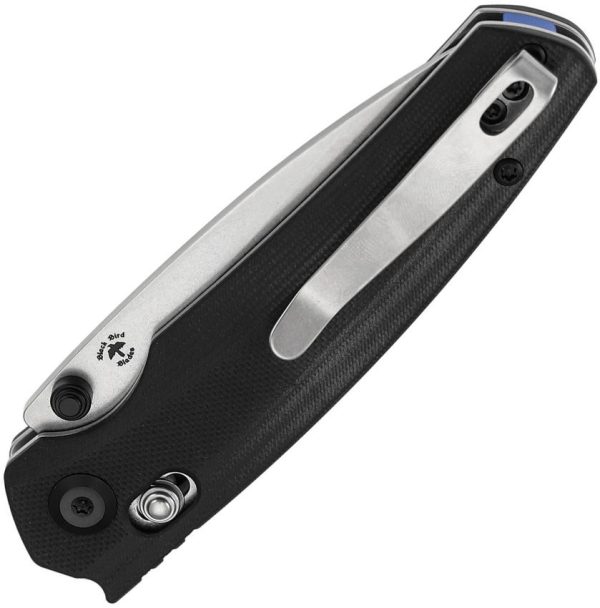 Tenable Raven Crossbar Lock Black G10 Folding Knife 14C28N