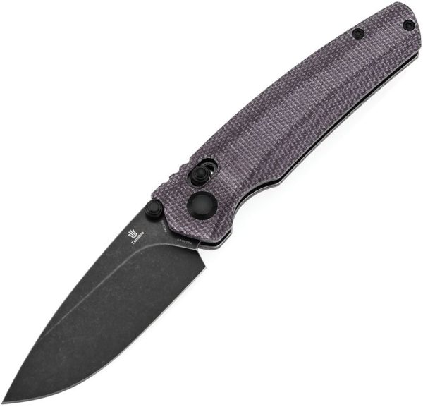 Tenable Raven Crossbar Lock Purple Micarta Folding Knife