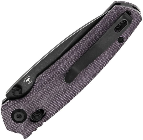 Tenable Raven Crossbar Lock Purple Micarta Folding Knife