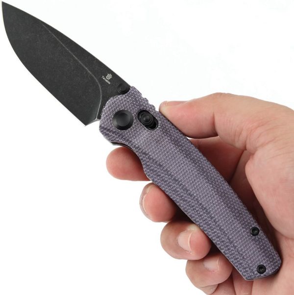 Tenable Raven Crossbar Lock Purple Micarta Folding Knife