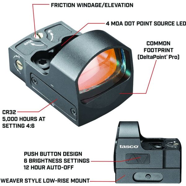 TASRDPRS_add_02.jpg Tasco 1x25 4-MOA Red Dot Pistol Sight DeltaPoint Pro