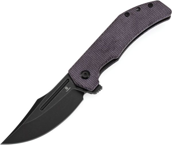 Tenable Orion Linerlock Purple Micarta Folding Knife 14C28N