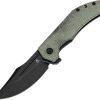 Tenable Orion Linerlock Green Micarta Folding Knife 14C28N
