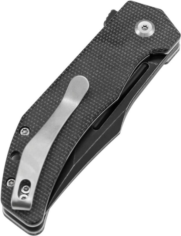 Tenable Orion Linerlock Black Micarta 14C28N Folding Knife