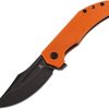 Tenable Orion Linerlock Orange G10 Folding Knife 14C28N Blade