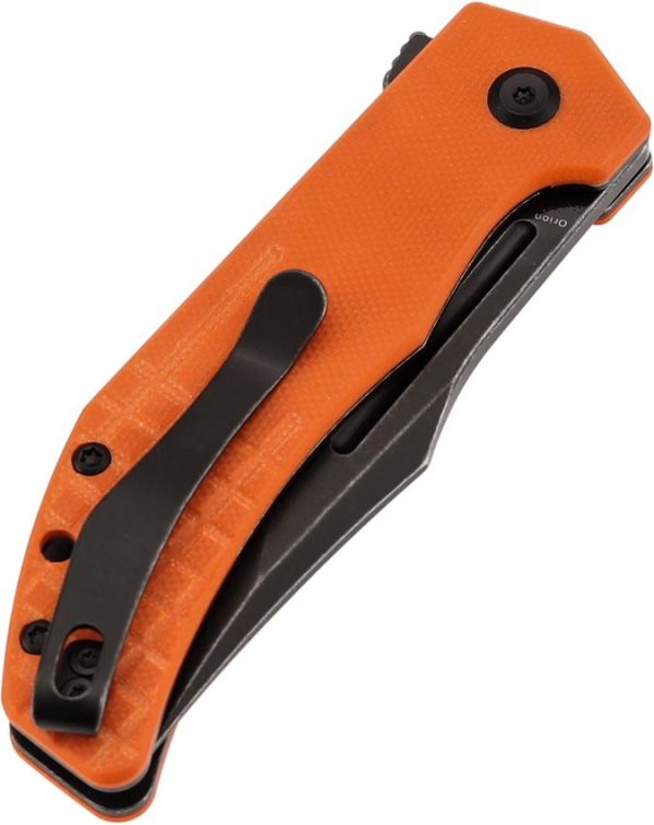 Tenable Orion Linerlock Orange G10 Folding Knife 14C28N Blade