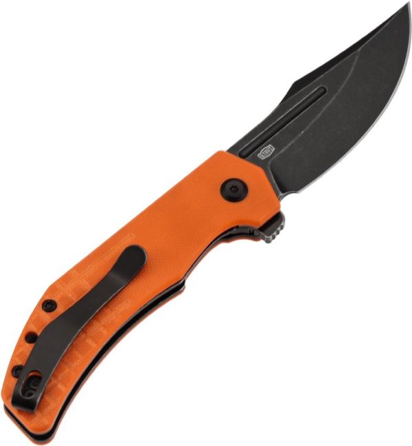 Tenable Orion Linerlock Orange G10 Folding Knife 14C28N Blade
