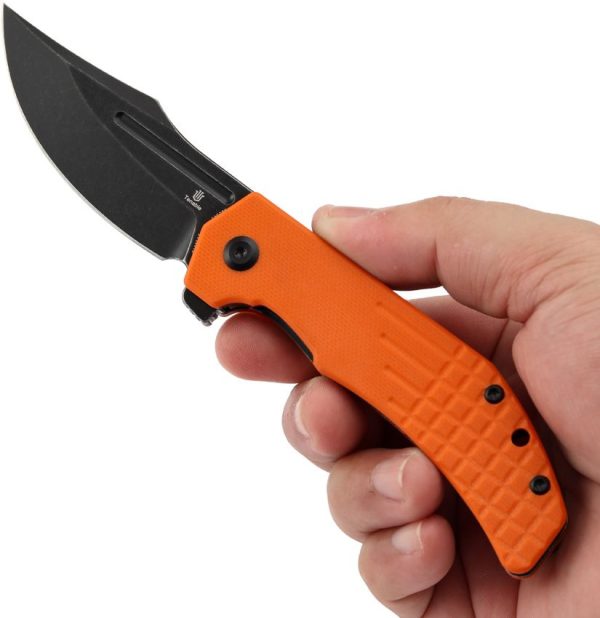 Tenable Orion Linerlock Orange G10 Folding Knife 14C28N Blade