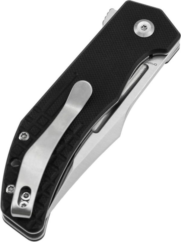 Tenable Orion Linerlock Black G10 Folding Knife 14C28N