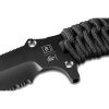 TB Outdoor Survival Fixed Blade Black 4.5" MOX Steel Knife