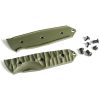 TB Outdoor Survival Fixed Blade Green 4.5" MOX Steel Knife