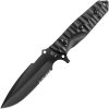 TB Outdoor Survival Fixed Blade Black 4.5" MOX Steel Knife