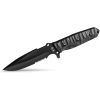 TB Outdoor Survival Fixed Blade Black 4.5" MOX Steel Knife