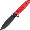 TB Outdoor Survival Fixed Blade Red 4.5" MOX Steel Knife