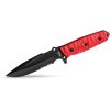 TB Outdoor Survival Fixed Blade Red 4.5" MOX Steel Knife